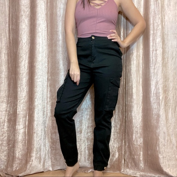 A’Gaci Black Cargo Pants - Picture 1 of 7